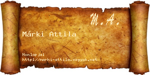 Márki Attila névjegykártya