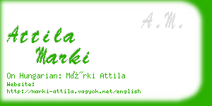 attila marki business card